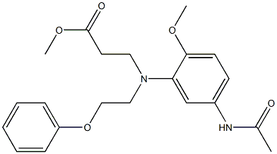 3-[N-(5-Acetylamino-2-methoxyphenyl)-N-(2-phenoxyethyl)amino]propionic acid methyl ester Struktur