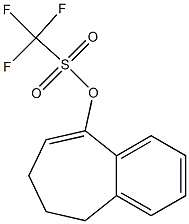 トリフルオロメタンスルホン酸(6,7-ジヒドロ-5H-ベンゾシクロヘプテン)-9-イル 化学構造式