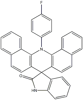 14-(4-Fluorophenyl)spiro[dibenz[c,h]acridine-7(14H),3'-[3H]indol]-2'(1'H)-one 结构式