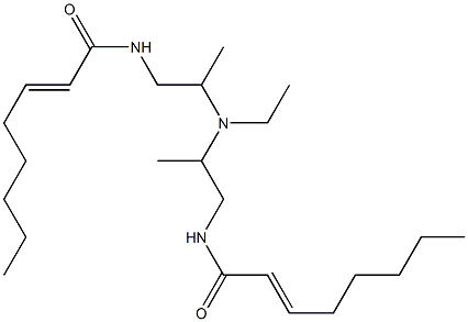 N,N'-[Ethyliminobis(2-methyl-2,1-ethanediyl)]bis(2-octenamide) Structure