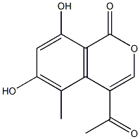 4-Acetyl-5-methyl-6,8-dihydroxyisocoumarin 结构式