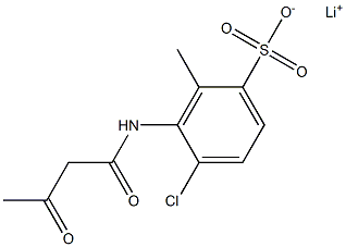 3-(Acetoacetylamino)-4-chloro-2-methylbenzenesulfonic acid lithium salt Structure