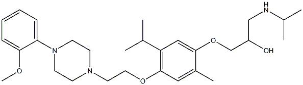 3-[4-[2-[4-(2-Methoxyphenyl)-1-piperazinyl]ethoxy]-2-methyl-5-isopropylphenoxy]-1-(isopropylamino)-2-propanol