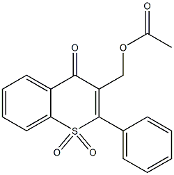 3-(Acetyloxymethyl)-2-phenyl-4H-1-benzothiopyran-4-one 1,1-dioxide|