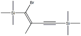 (Z)-1,4-ビス(トリメチルシリル)-1-ブロモ-2-メチル-1-ブテン-3-イン 化学構造式