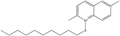 1-Decylthio-2,6-dimethylquinolinium Struktur