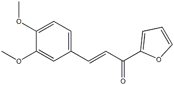 (E)-3-(3,4-Dimethoxyphenyl)-1-(2-furanyl)-2-propen-1-one Struktur