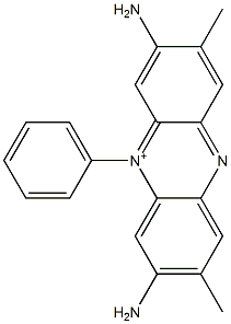 2,7-Diamino-3,6-dimethyl-9-phenyl-9-azonia-10-azaanthracene Structure