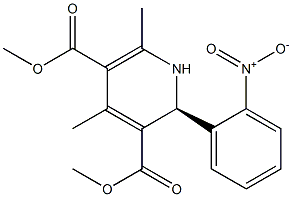 (S)-1,2-Dihydro-4,6-dimethyl-2-(2-nitrophenyl)pyridine-3,5-dicarboxylic acid dimethyl ester Struktur