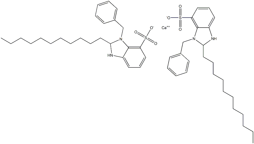 Bis(1-benzyl-2,3-dihydro-2-undecyl-1H-benzimidazole-7-sulfonic acid)calcium salt Structure