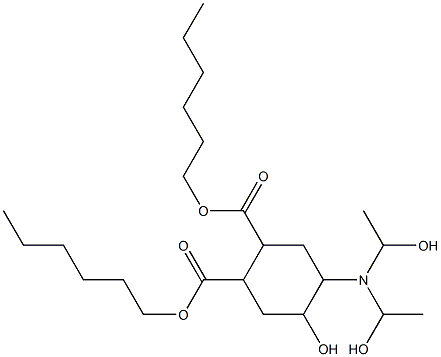 5-Hydroxy-4-[bis(1-hydroxyethyl)amino]-1,2-cyclohexanedicarboxylic acid dihexyl ester