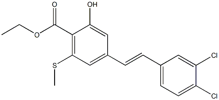 4-[(E)-2-(3,4-Dichlorophenyl)ethenyl]-2-hydroxy-6-(methylthio)benzoic acid ethyl ester