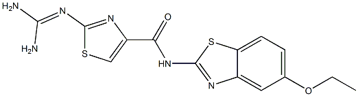 2-(Diaminomethyleneamino)-N-(5-ethoxy-2-benzothiazolyl)thiazole-4-carboxamide Structure