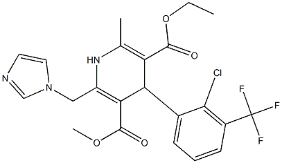 6-(1H-Imidazol-1-ylmethyl)-4-(2-chloro-3-(trifluoromethyl)phenyl)-2-methyl-1,4-dihydropyridine-3,5-dicarboxylic acid 3-ethyl 5-methyl ester