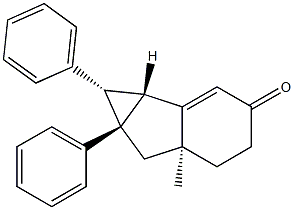 (1S,1aR,5aS,6aS)-1a,4,5,5a,6,6a-Hexahydro-5a-methyl-1,6a-diphenylcycloprop[a]inden-3(1H)-one Struktur