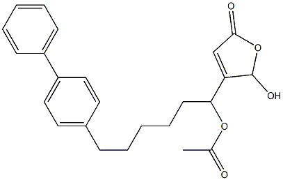 Acetic acid 1-[(2,5-dihydro-2-hydroxy-5-oxofuran)-3-yl]-6-(biphenyl-4-yl)hexyl ester