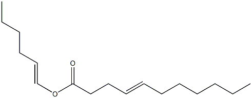4-Undecenoic acid 1-hexenyl ester Structure