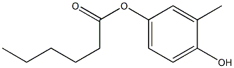 Hexanoic acid 4-hydroxy-3-methylphenyl ester Structure