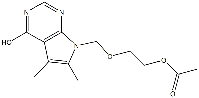 Acetic acid 2-[[4-hydroxy-5,6-dimethyl-7H-pyrrolo[2,3-d]pyrimidin-7-yl]methoxy]ethyl ester 结构式