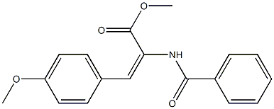 (E)-2-Benzoylamino-3-(4-methoxyphenyl)propenoic acid methyl ester Struktur
