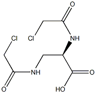 [R,(-)]-2,3-Bis(2-chloroacetylamino)propionic acid Structure