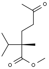 [S,(+)]-2-イソプロピル-2-メチル-5-オキソヘキサン酸メチル 化学構造式