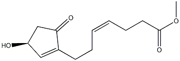 (Z)-7-[(S)-3-Hydroxy-5-oxo-1-cyclopenten-1-yl]-4-heptenoic acid methyl ester 结构式