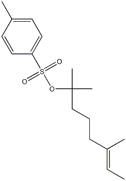 (E)-2,6-Dimethyl-6-octen-2-ol tosylate Struktur