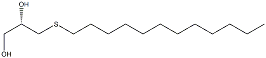 (S)-3-(ドデシルチオ)-1,2-プロパンジオール 化学構造式