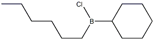 Hexylcyclohexylchloroborane Structure