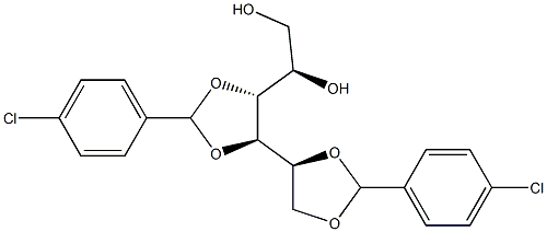 1-O,2-O:3-O,4-O-Bis(4-chlorobenzylidene)-D-glucitol 结构式