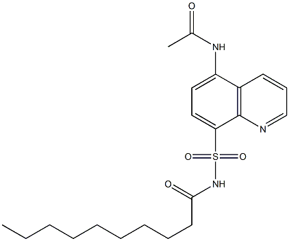 N-[(5-Acetylaminoquinolin-8-yl)sulfonyl]decanamide Structure