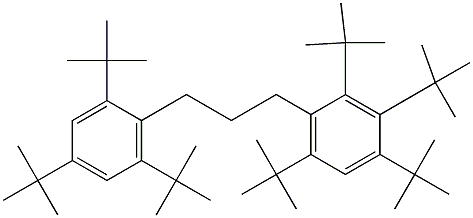1-(2,3,4,6-Tetra-tert-butylphenyl)-3-(2,4,6-tri-tert-butylphenyl)propane Structure