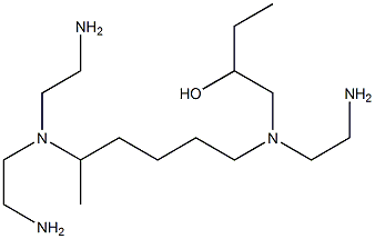 1-[N-(2-アミノエチル)-N-[5-[ビス(2-アミノエチル)アミノ]ヘキシル]アミノ]-2-ブタノール 化学構造式
