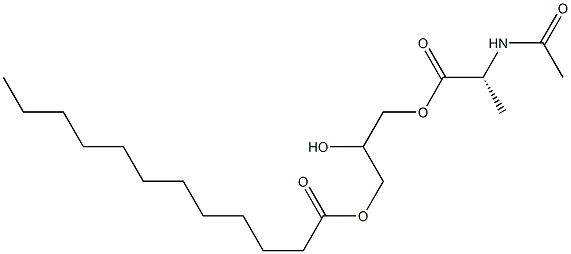 1-[(N-Acetyl-D-alanyl)oxy]-2,3-propanediol 3-dodecanoate Struktur
