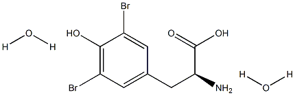 3,5-ジブロモ-L-チロシン·2水和物 化学構造式