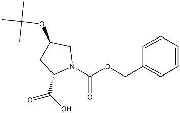(2S,4R)-4-tert-Butoxy-1,2-pyrrolidinedicarboxylic acid 1-benzyl ester 结构式