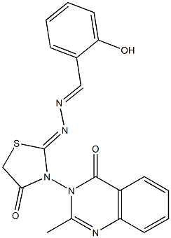 2-Hydroxybenzaldehyde [3-[(3,4-dihydro-2-methyl-4-oxoquinazolin)-3-yl]-4-oxothiazolidin-2-ylidene]hydrazone