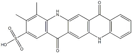 5,7,12,14-Tetrahydro-3,4-dimethyl-7,14-dioxoquino[2,3-b]acridine-2-sulfonic acid Structure