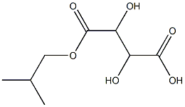L-酒石酸水素1-イソブチル 化学構造式