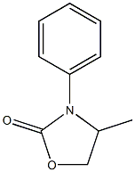 4-メチル-3-フェニルオキサゾリジン-2-オン 化学構造式