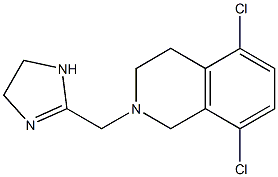 2-[[(1,2,3,4-テトラヒドロ-5,8-ジクロロイソキノリン)-2-イル]メチル]-4,5-ジヒドロ-1H-イミダゾール 化学構造式