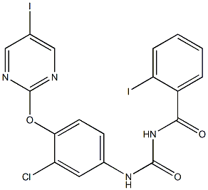1-(2-Iodobenzoyl)-3-[4-[(5-iodo-2-pyrimidinyl)oxy]-3-chlorophenyl]urea 结构式