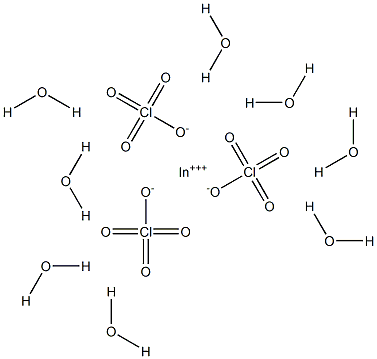 三過塩素酸インジウム(III)八水和物 化学構造式