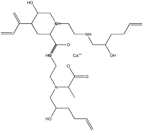Bis[2-[N-(2-hydroxy-5-hexenyl)-N-[2-(2-hydroxy-5-hexenylamino)ethyl]amino]propionic acid]calcium salt
