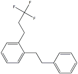フェネチル(3,3,3-トリフルオロプロピル)ベンゼン 化学構造式