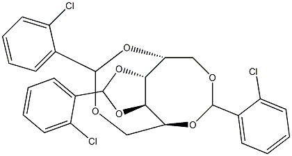 1-O,5-O:2-O,6-O:3-O,4-O-Tris(2-chlorobenzylidene)-D-glucitol Structure