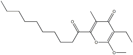 6-Methoxy-3-methyl-5-ethyl-2-(1-oxodecyl)-4H-pyran-4-one