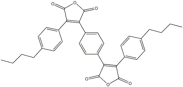 3,3'-[1,4-Phenylene]bis[4-(4-butylphenyl)furan-2,5-dione] Structure