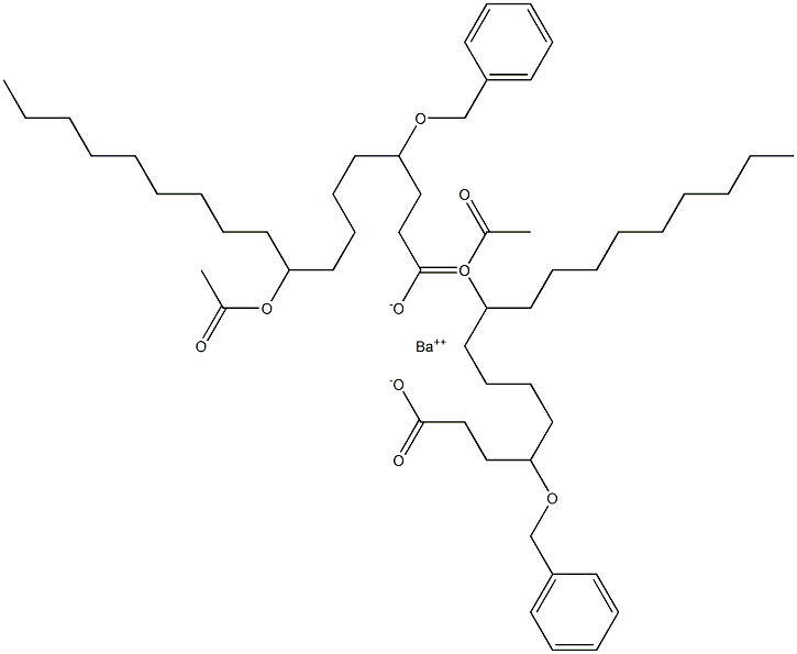 Bis(4-benzyloxy-9-acetyloxystearic acid)barium salt Structure